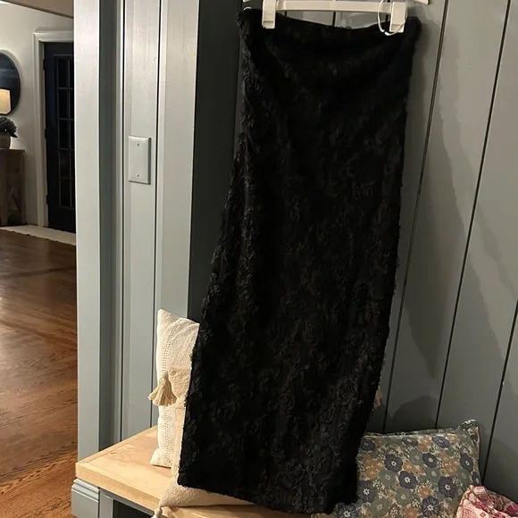 Lulu's Black Lace Strapless Dress - Picture 1 of 1